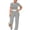 Grey, variant on Womens 2 Piece Outfits Casual Sweatsuits Set Short Sleeve Matching Sets Tracksuit Orange XL