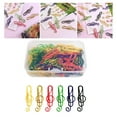 thumbnail image 4 of 100x Paper Clip Metal Office School Paperclip Craft Stationery Musical Paper Clamp with Case, 4 of 8