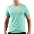 thumbnail image 2 of Gamivast Mens Athletic Shirts & Tees Lightweight Mesh Knit Crew Neck Short Sleeve Gym Shirts Breathable Workout Shirts Solid Shoulder Detail Running, 2 of 5