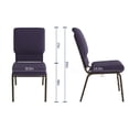 thumbnail image 6 of Advantage Eggplant Church Chair 18.5 in. Wide, 6 of 13
