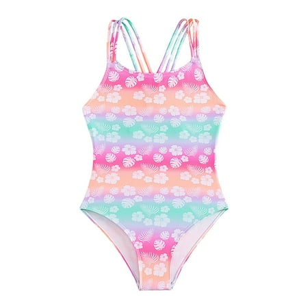 Utlike Girls Swimwear One-Piece Swimsuit Hollow Out Swimwear Summer Tie Dye Beach Sport Bathing Cute Beach Bathing Suit For Sweet Girls Size 10 Years-11 Years