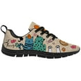 thumbnail image 4 of Customuart Cat Print Sneakers for Women Paw Running Shoes Beige Size 10, 4 of 5