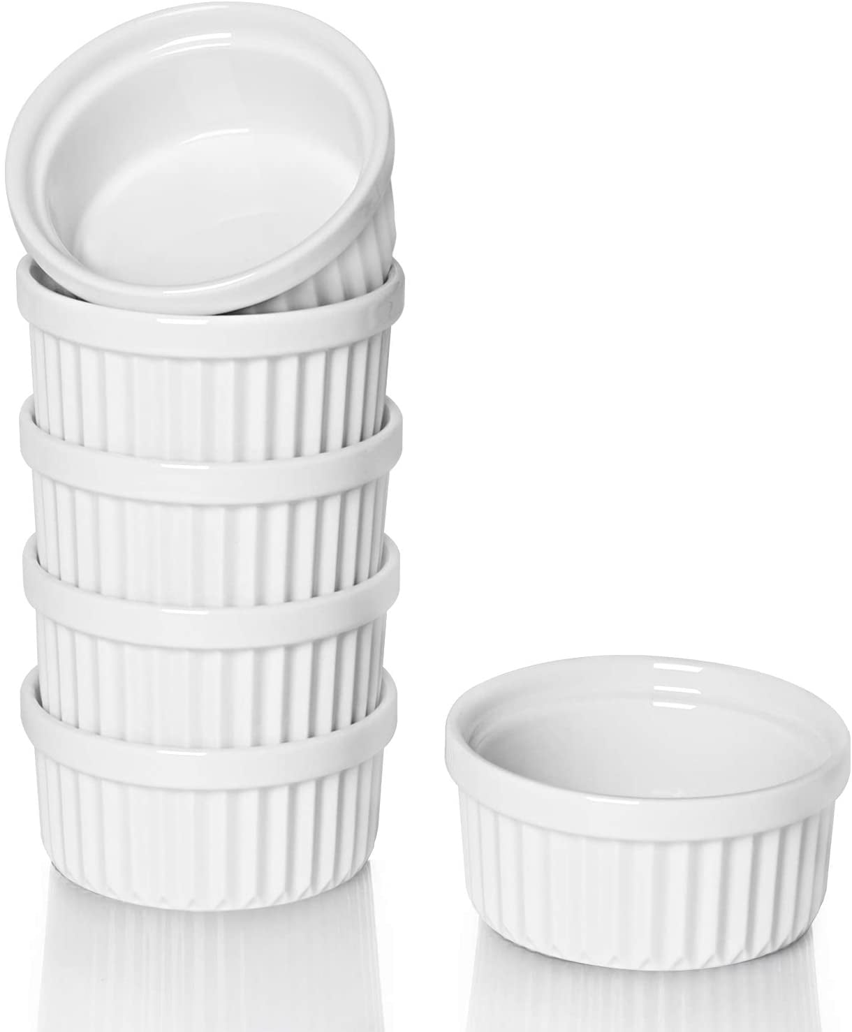 Set of 4 Norpro 8oz Porcelain Ramekins 