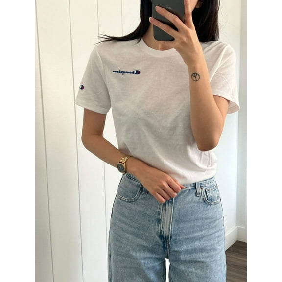 Champion Powerblend Graphic Tee White T85332 586IKA 045