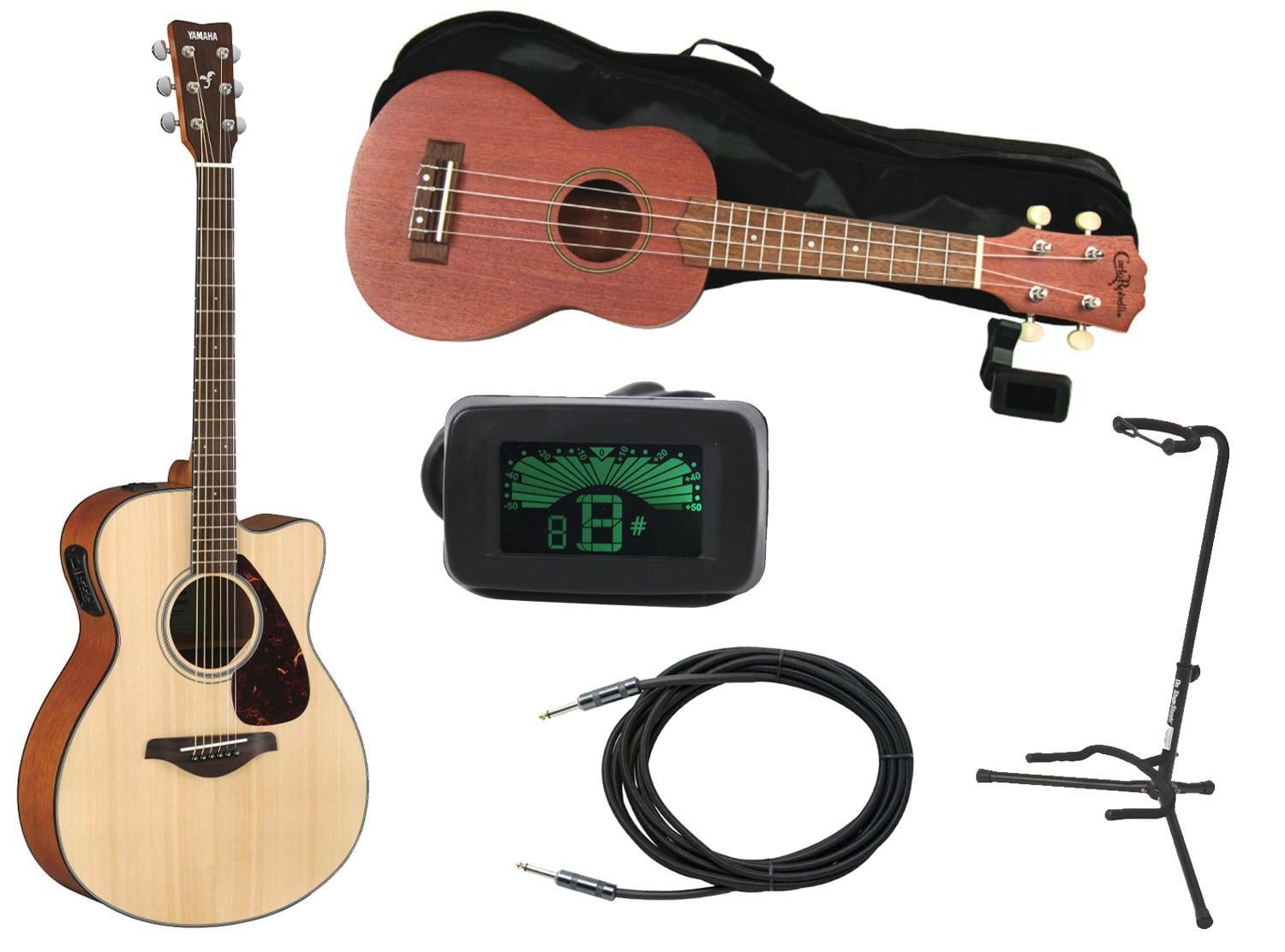 Yamaha FXS800 Acoustic Guitar Super Pack with AcousticElectric Guitar