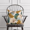 thumbnail image 5 of Gold Teal Leaf Pillow Covers Set of 2 Turquoise Ginkgo Leaves Velvet Throw Pillow Cover Accent Decorative Botanical Plant Couch Cushion Cover Decor for Bed Living Room Sofa Pillow Cases 18x18 Inch, 5 of 6