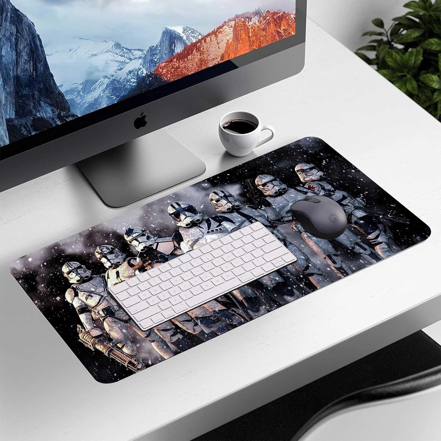 Extra Large Gaming Mouse Pad Design Desk Pad XXL,Mousepad with Non-Slip Rubber Base & Stitched Edges Mouse Mat,Portable Desk Mat for Computer Keyboard Mice Laptop and PC,31.5X15.7 inches