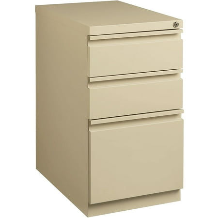 Staples 3 Drawer Mobile Pedestal File Cabinet Putty 20 Inch