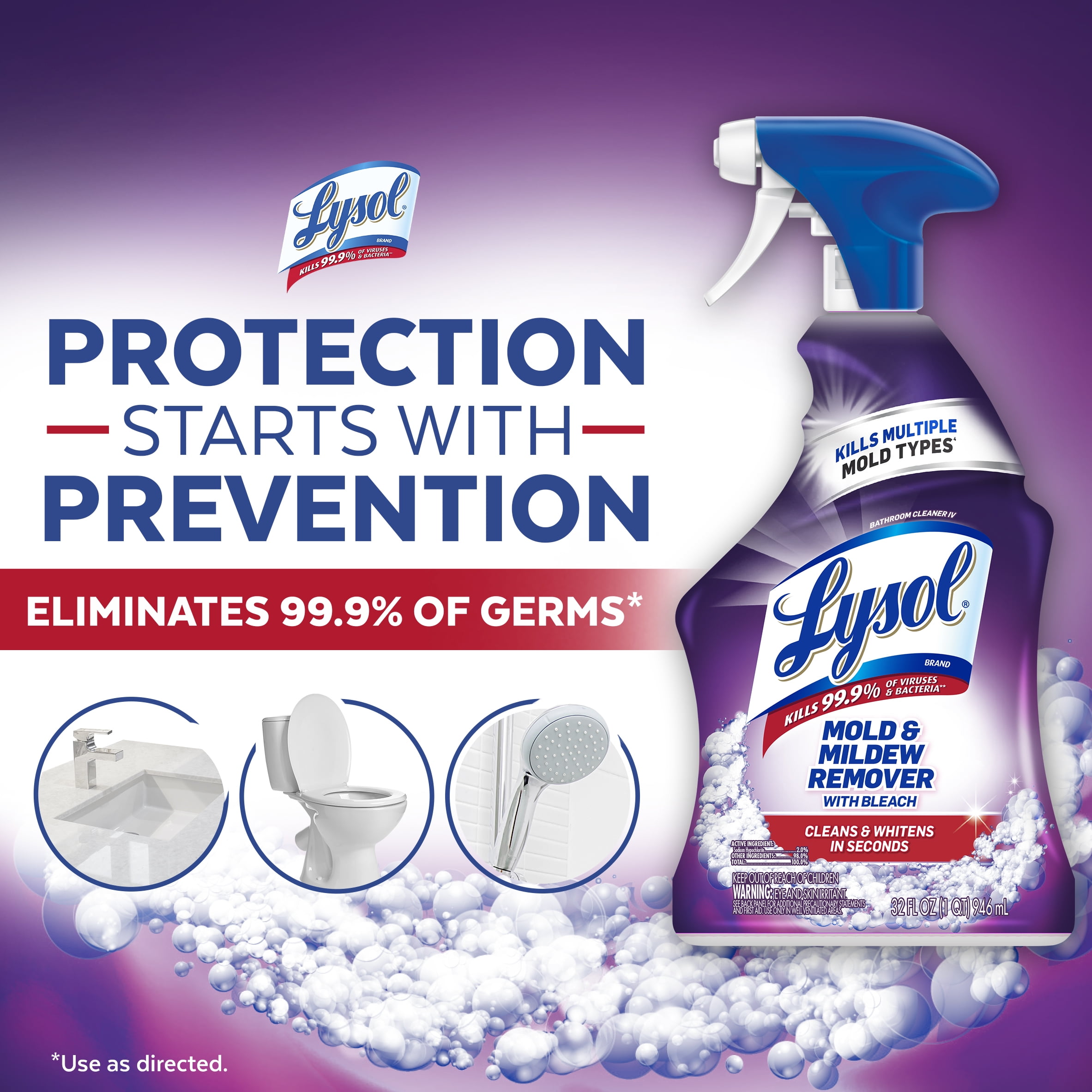 Lysol® Mold & Mildew Cleaning Remover w/ Bleach (32 oz Spray