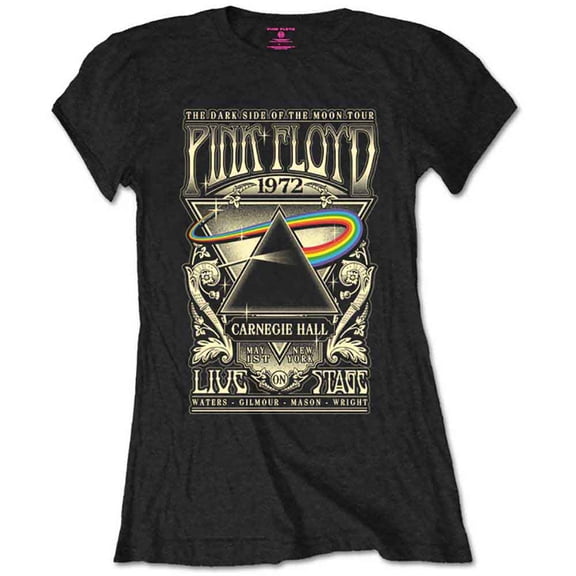 Pink Floyd Ladies T-Shirt: Carnegie Hall Poster (Retail Pack) (Small)