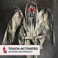 thumbnail image 5 of Haunted Hill Farm Lifesize Animatronic Haunted Angel Statue with Lights and Sound, Halloween Decoration, HHSTATUE-1FLSA, 5 of 22
