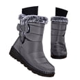 thumbnail image 3 of Mepaouo Snow Boots for Women Men High Top Lined Hiking Boots Anti Slip Warm Couple Booties, 3 of 9