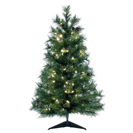 Vickerman 3 Cheyenne Pine Artificial Christmas Tree Warm White Dura-Lit® LED Lights