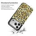 thumbnail image 4 of Wallet Case For Apple iPhone Air / 17 Pro / 17 Pro Max Series with Card Holder, PU Leather Kickstand Card Slots Screen Protector Included For iPhone 17 Series, Gold Leopard, 4 of 8