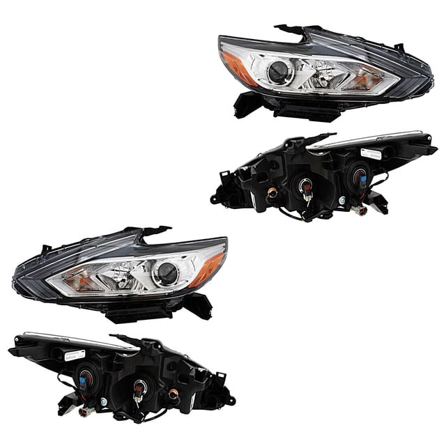 Par de Faros TYC Altima 2017 A 2018 Nissan Fondo cromado