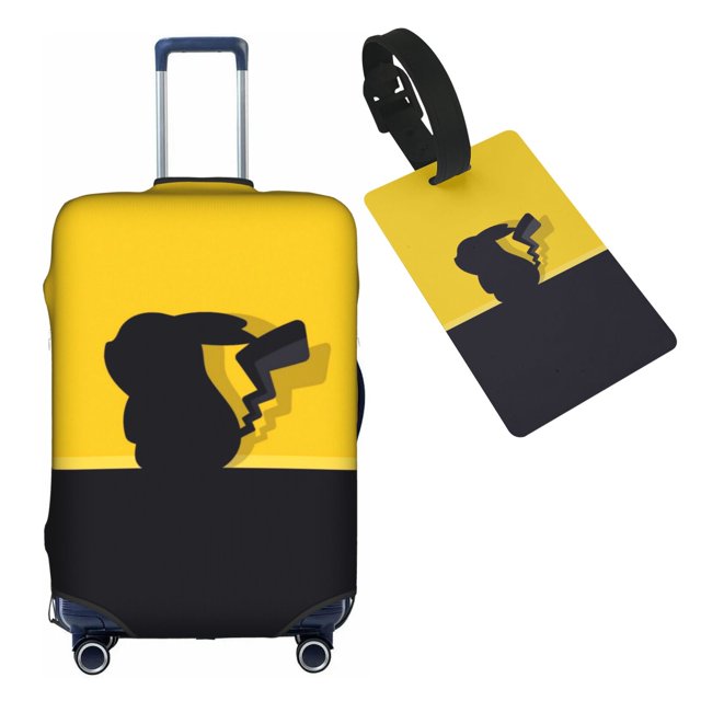 Anime Cartoon Pokemon Pikachu (9) Travel Suitcase Protector Elastic Washable Protective Baggage Covers With Concealed Zipper For 18-21 Inch Suitcase - S