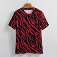 thumbnail image 3 of Animal Print Patterns Women's Short Sleeve Tops Casual Blouses T Shirt, 3 of 6