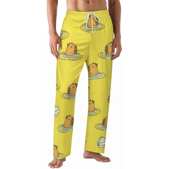 PRIYAL Pajama Pants for Men,Colorful Goat Heads Men's Sleepwear Bottoms, Lounge Pants