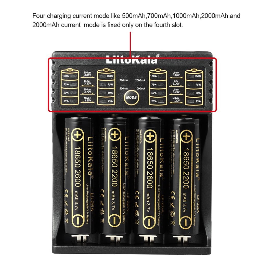 LiitoKala Lii-402 Smart Battery Charger AA/AAA for 18650 18490 18350 17670 17500