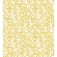 thumbnail image 3 of Ambesonne Victorian Duvet Cover Set, Swirling Lines Floral, Twin, Yellow and White, 3 of 3
