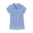 thumbnail image 5 of Port Authority Teen Female Regular Plain Short Sleeves Polo Light Blue Small, 5 of 6