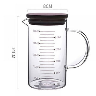 Large Capacity Measuring Cup with Handle and for Liquid Water Milk, Clear  600ml