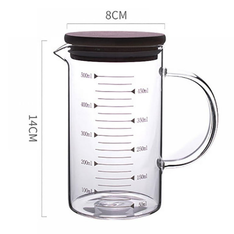 Glass Measuring Cup Easy to Read Kitchen Accesssories Graduated Beaker for  Kitchen Baking Restaurant