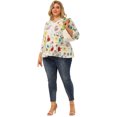 thumbnail image 4 of Camiseta de trabajo Agnes Orinda floral encaje V XL, 4 of 7