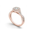 thumbnail image 3 of 1/2 Carat T.W. Diamond 10kt Rose Gold Cluster Engagement Ring, 3 of 4