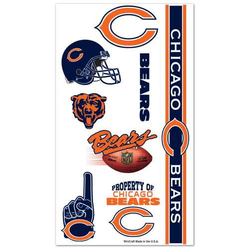 Chicago Bears Temporary Tattoos - Walmart.com