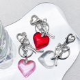 thumbnail image 3 of Osdhezcn Simple Crystal Heart Bowknot Keychain Pendant Keyring Ornament Key Holder, 3 of 12