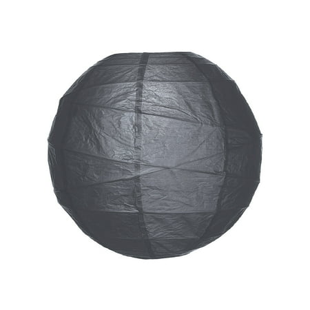 Luna Charcoal (Premium Paper Lantern, Clip-On Lamp Shade (10-Inch, Free-Style Ribbed, Charcoal Grey) - Chinese/Japanese Hanging Decoration - For Parties, Weddings, and)