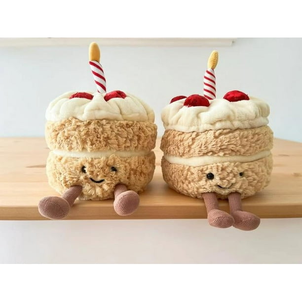 Jellycat Amuseables Birthday Cake Plush Toy - Delightful Beige