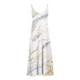 thumbnail image 3 of WREESH Womens Summer Maxi Dress Printed Sleeveless Spaghetti Strap Long Dress Deep V Neck Dress Boho Beach Dresses White, 3 of 5
