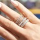 thumbnail image 5 of Moda clásica 18K chapado en oro titanio acero mujeres apilamiento anillo mejores regalos parejas Namotu CZJP-HY54-1, 5 of 5