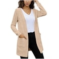 thumbnail image 4 of HongQid Women's Spring Fall Fashion Cardigan Sweater Lightweight Open Front Long Casual Outfits with Pockets, 4 of 6