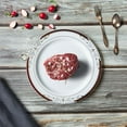 thumbnail image 2 of Balsa Circle 10 Pieces 10" White Plastic Salad Plates Red Gold Trim Disposable Tableware, 2 of 8