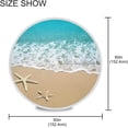 thumbnail image 3 of Coolnut 60" Sea Beach Starfish Round Tablecloth, Waterproof Outdoor Tablecloth with Umbrella Hole and Zipper, for Kitchen Dining Picnic Party Home Decor, 3 of 7