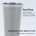thumbnail image 4 of Cold Brew Coffee Filter for 32oz / 1Quart Wide Mouth Mason Jar Infuser 304 Stainless Steel Strainer with Seal Ring Design for Grounds Tea Fruit Coffee Filter (32 Ounces Mason Jar Filter), 4 of 9