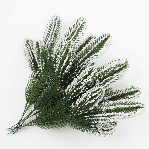 Agujas De Pino Artificiales Hierba artificial decorativa (24 piezas) para arreglos florales y decoración del hogar. Rkxzt