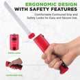 thumbnail image 4 of Electric Bread Knife for Carving Cooked Meats, Cooked Poultry, Bread, Crafting Foam, and More, Lightweight with Contoured Grip Handle (Red), 4 of 7
