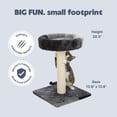 thumbnail image 6 of TRIXIE Junior Tarifa  Plush & Sisal 20.5" Scratching Post with Padded Platform, Dark Gray, 6 of 7