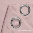thumbnail image 2 of PiccoCasa 2pcs Blockout Thermal Insulated Grommet Window Curtain Panel Valance Darkening Drapes Pink 42" x 63", 2 of 8