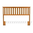 thumbnail image 2 of Belmont Wood Headboard Panel with Flat Top Rail and Slatted Grill Design, Maple Finish, Full / Queen, 2 of 4
