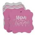 thumbnail image 3 of Inkdotpot Merry Christmas Bottle Tag Real Silver Foil Favor Bracket Shape Hang Tags Pack Of 100, 3 of 7