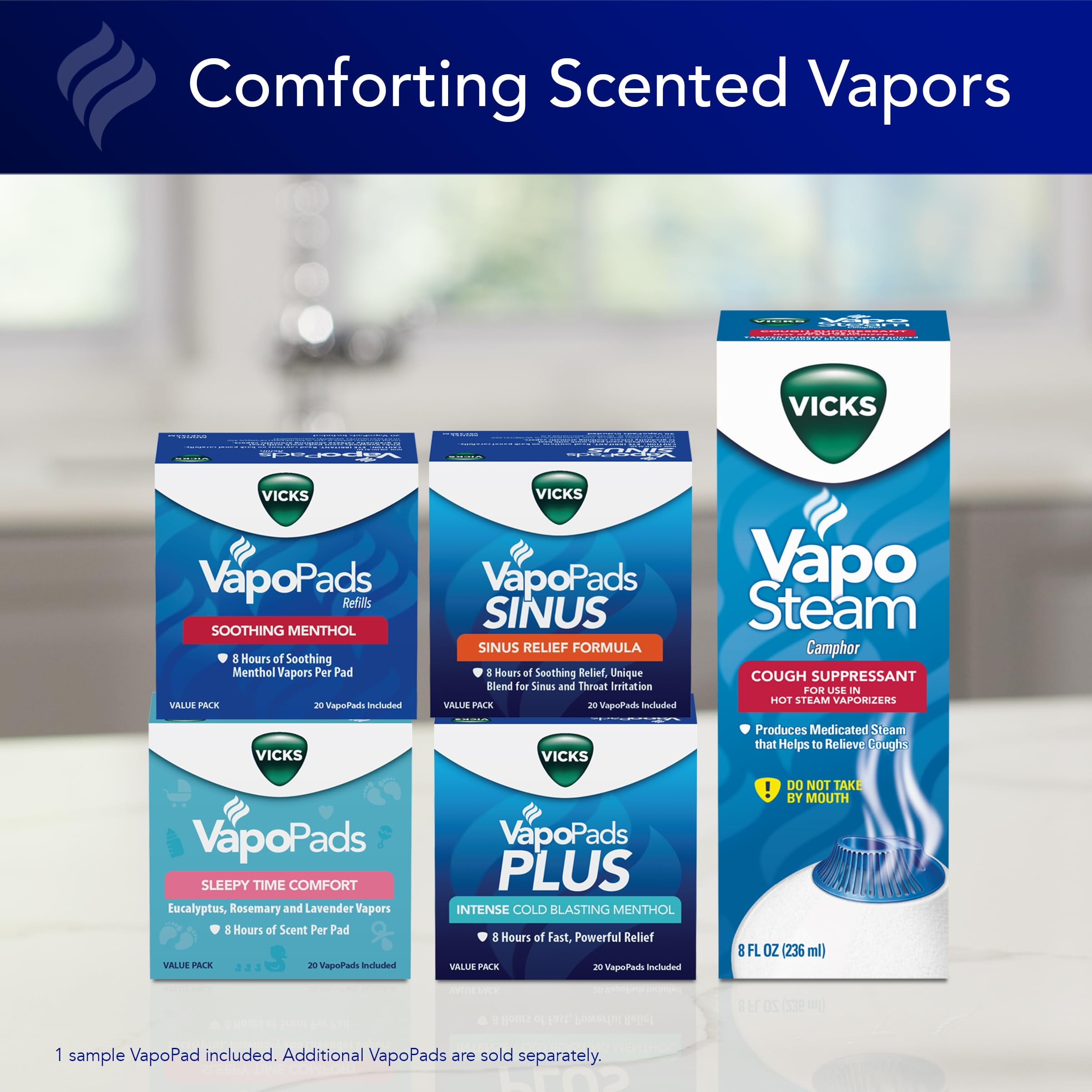 Vicks Warm Steam Vaporizer with Nightlight (Pack of 16)