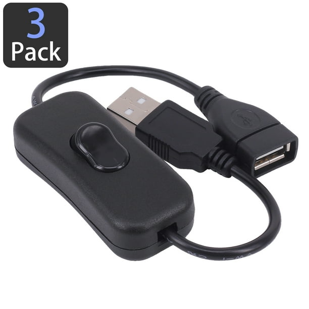 USB Cable with Switch, Yeebline 3Pack USB Male to Female Extension Cord Inline Rocker On/Off