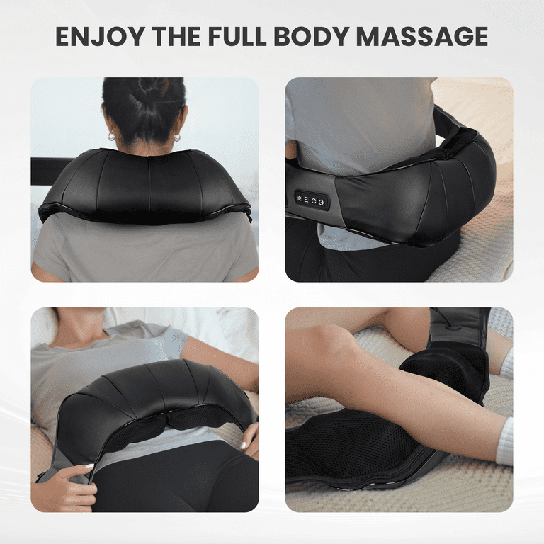 Comfier Cordless Neck Back Massager with Heat 4D Shiatsu