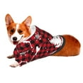 thumbnail image 2 of Bingfone Christmas Tree Buffalo Plaid Dog Clothes Hoodie, Pet Winter Coat,Puppy Sweatshirts For Small Dogs Boy Girl,Suitable For All Breeds-X-Small, 2 of 9