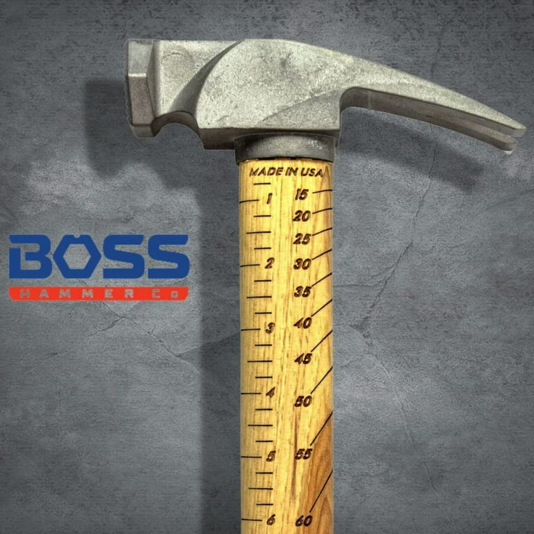 Boss Hammer BH10TIHI16S 10 oz. Hickory Handle Smooth Face Titanium Hammer